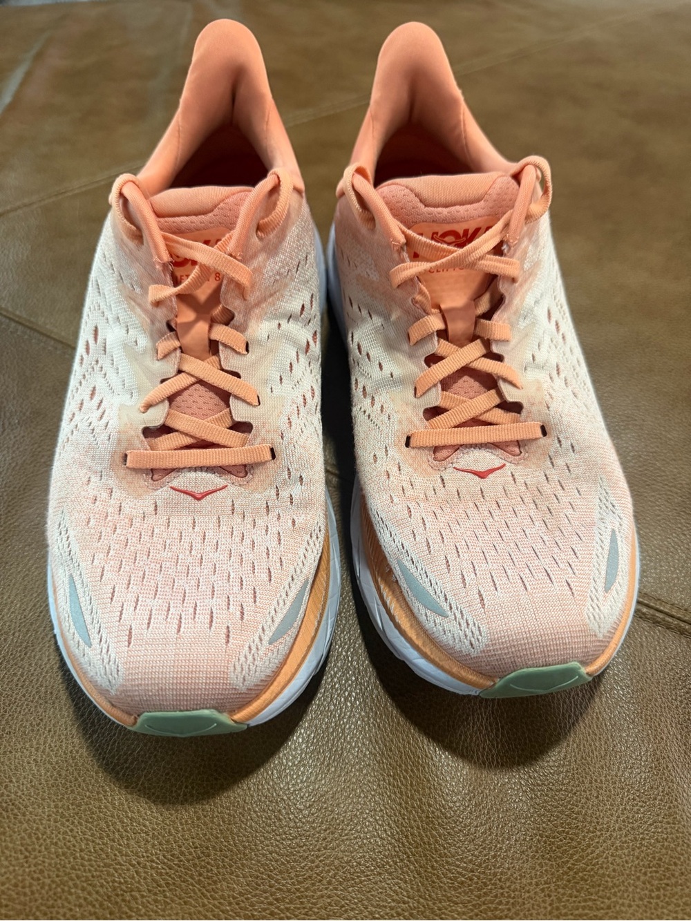 Womens Hoka One One Sneakers Clifton 8 'CSPY orange' Running size 9 - Picture 3 of 11